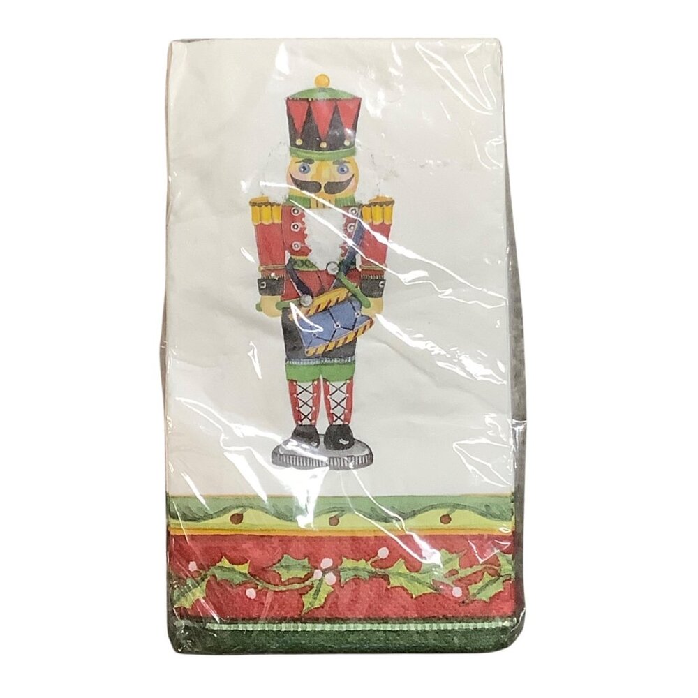 Holly Nutcracker 3-Ply Paper Napkins Set 36 Christmas NEW Sally Eckman Roberts‎